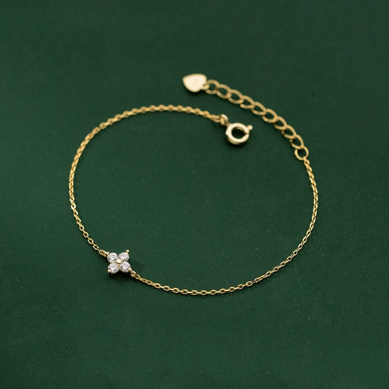 Love Fringed Zircon Bracelet for Women 2025 New Light Luxury Minority High-End Fashion All-Match Temperament Bracelet Necklace