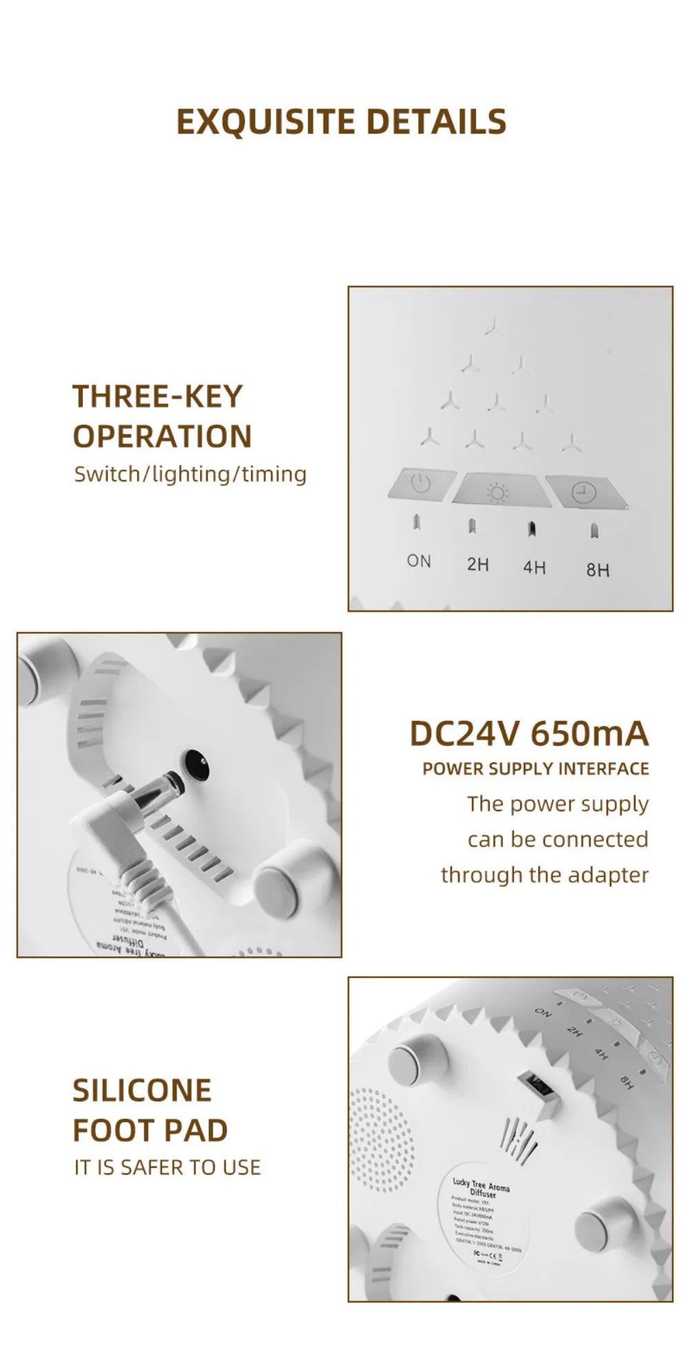 Essential Oil Aromatherapy Machine with RGB Night Lights 360ML High-capacity Quietly Ultrasonic Air Humidifiers for Home Decor