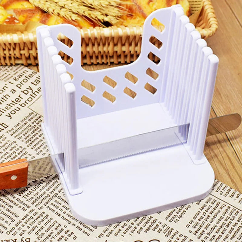 Toast Bread Slicer Stand DIY Foldable Toast Loaf Slicing Machine Multifunctional Bread Cutting Guide Tool for Homemade Bread