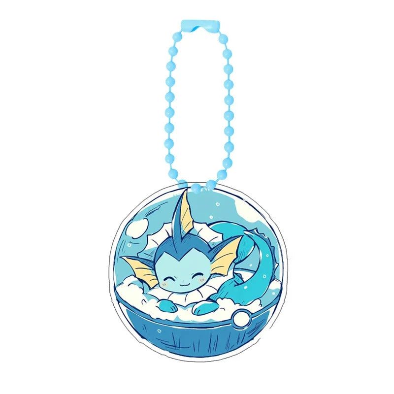 Pokemon Glaceon Sylveon Eevee Leafeon Self-Control Acrylic Cartoon Key Buckle Pendant Anime Keychain Acrylic Pendant Gifts