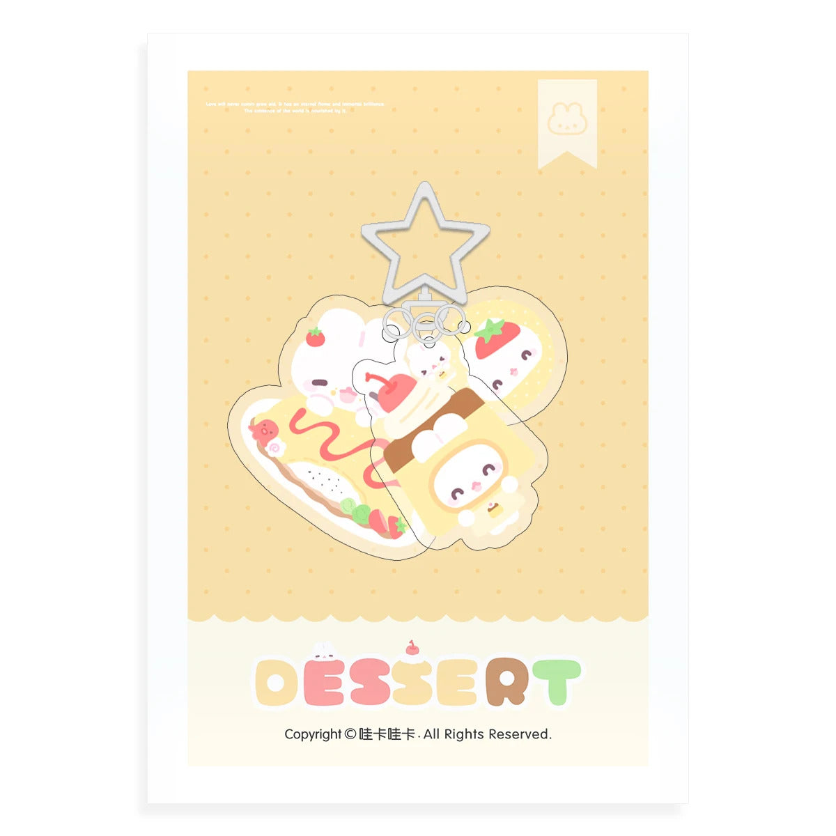 WAKAWAKA Charm Resin Acrylic  Phone Charm with Star Decal Book Phone Lanyard Keyring Keychain Wing Heart Phone Strap