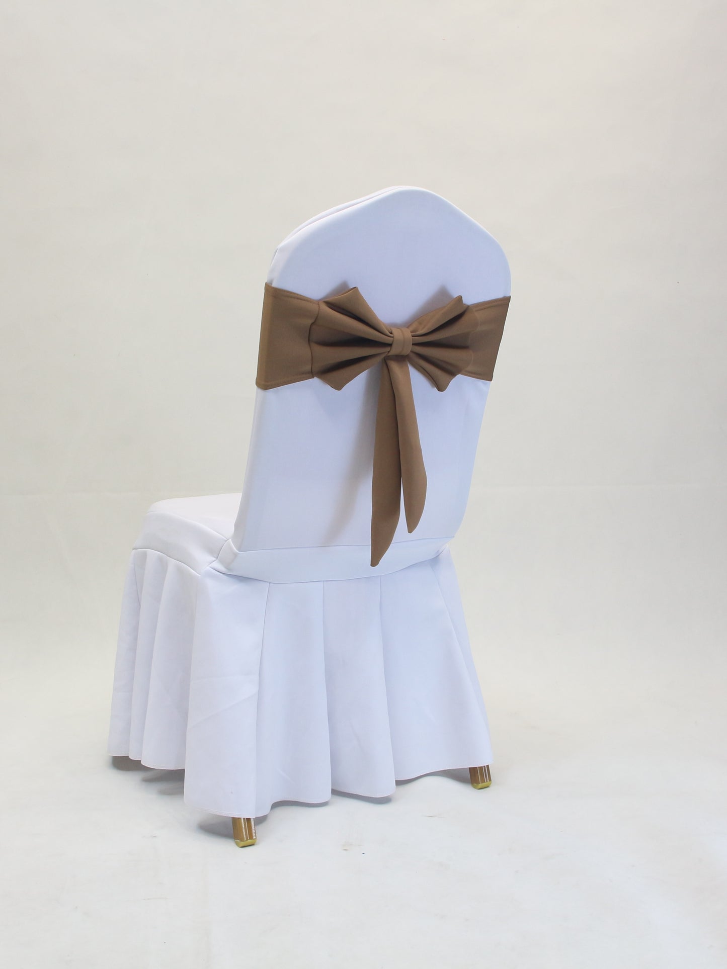 V45O Banquet Elastic Chair Cover No Tie Bowknot Chair Back Flower Decoration Wedding Hotel VIP Stool Strap