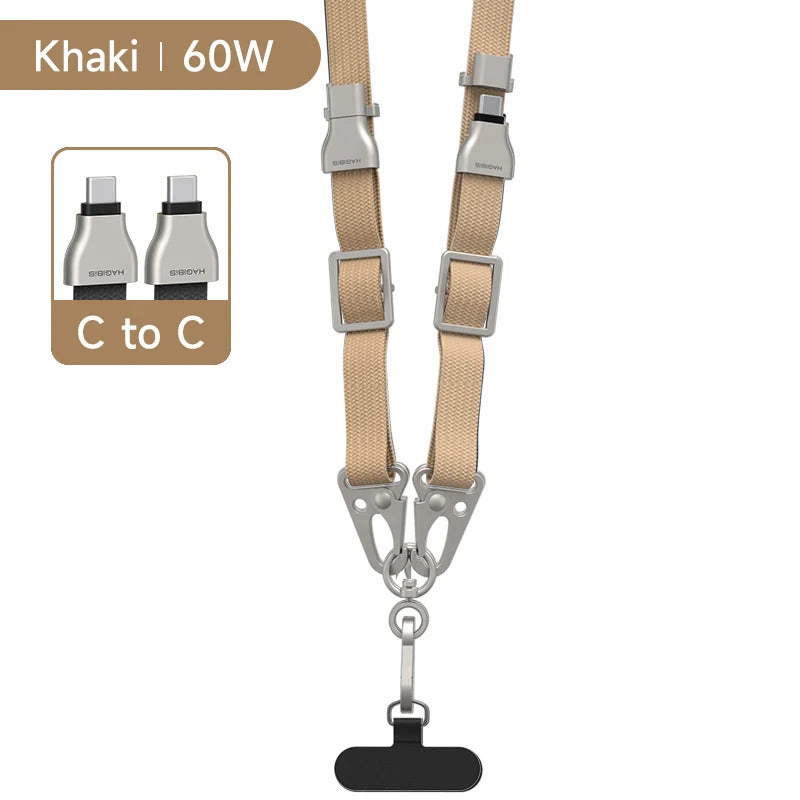 Hagibis Universal Phone Lanyard USB C to USB C Cable Phone Strap Anti-loss C to C Cord for iPhone 16 Pro Max Camera Sony Fuji