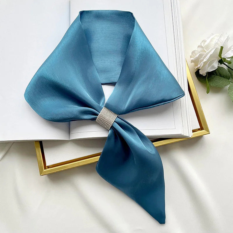Fashion Small Silk Scarf Women Neckerchief Bandana Female Small Ear Scarf Korean Style Tie Bag Headband Decoration Neck Scarf