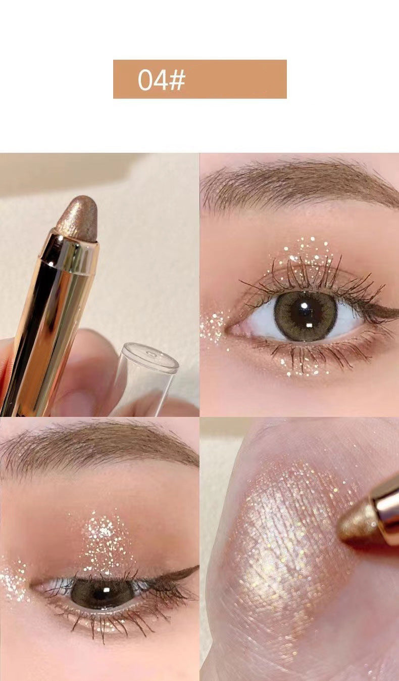 Myho Lazy Eye Makeup Highlight Eye Shadow Pen Lying Silkworm Pen Double-Headed Eye Shadow Stick Non-Blooming Eye Makeup Repair High Gloss Cream for Women