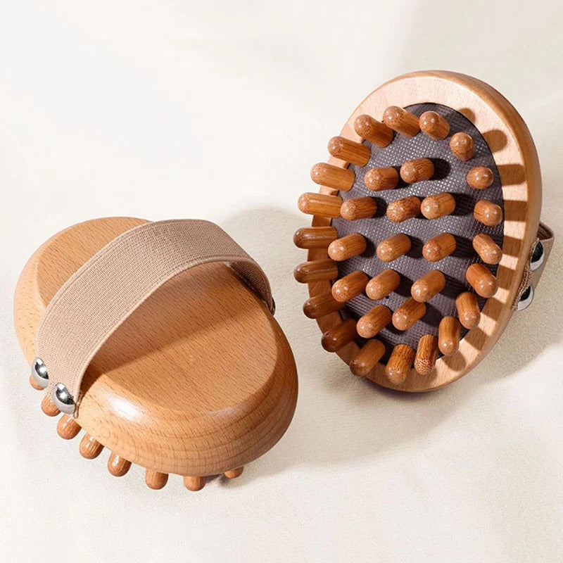 Body Anti Cellulite Brush Soothing Wooden Essential Oil Spa Air Cushion Massage Hair Comb Scalp Massage Brush Body Massager