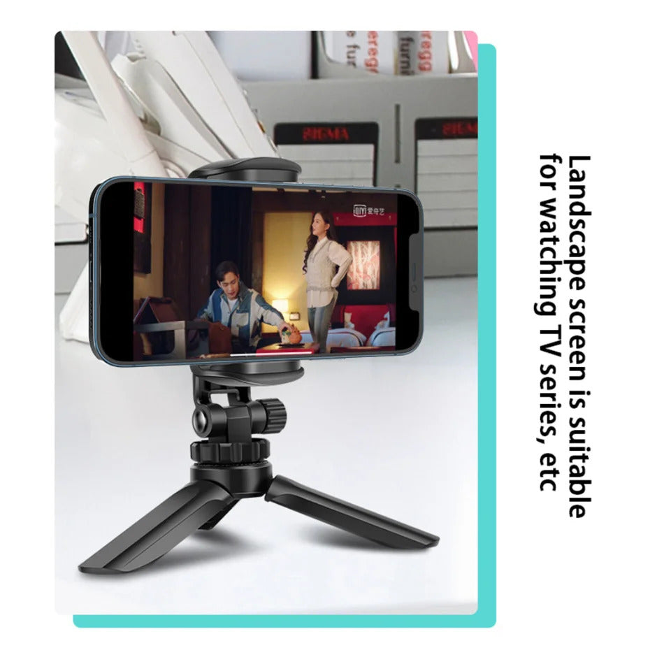 Phone Holder Portable Tripod Foldable Desktop Mobile Phone Stand Rotatable Selfie Holding Live Video Camera Stabilizer Bracke