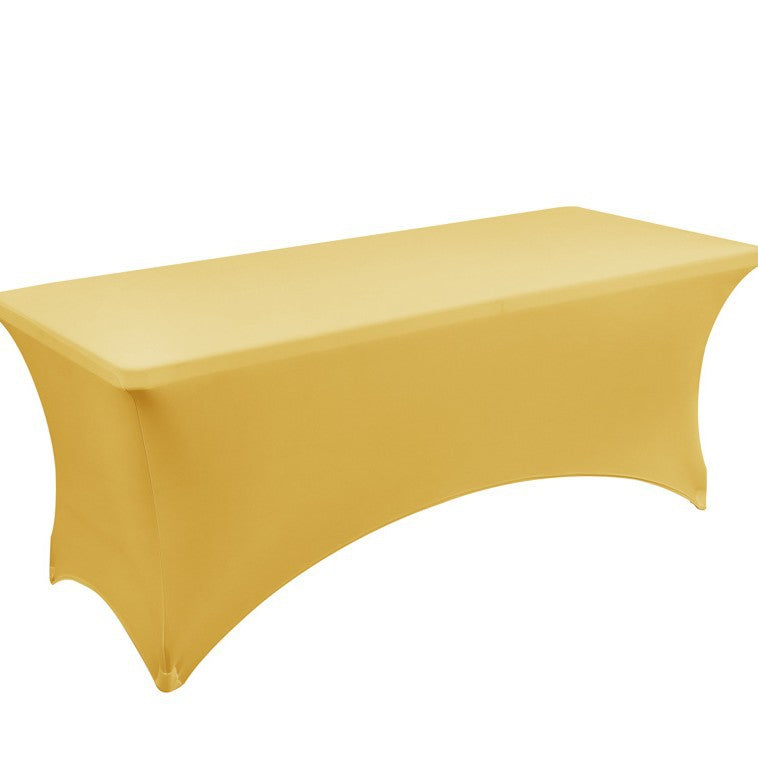 Elastic 6FT Rectangular Table Cover Full Coverage Tablecloth Outdoor Wedding Banquet Event Cocktail Fan-shaped Tablecloth Table Cover