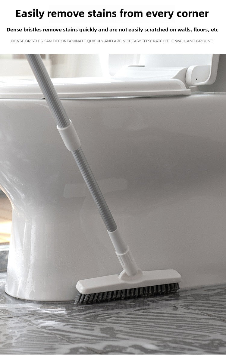 Hard Bristle Floor Brush Cleaning Brush Bathroom Long Handle Gap Brush Bathroom Wall Brush Toilet Tile Gap Cleaning Brush