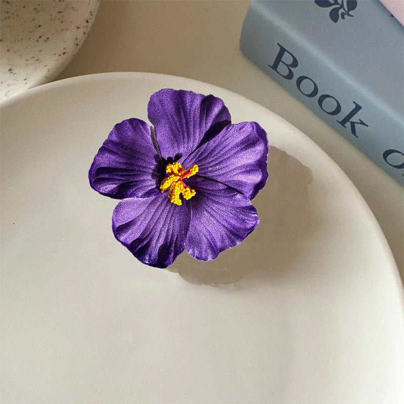 Vacation Organza Flower Hair Clip Travel Outing Hair Accessories Atmosphere Clip Duckbill Clip Hairpin Side Clip Hair Ornament