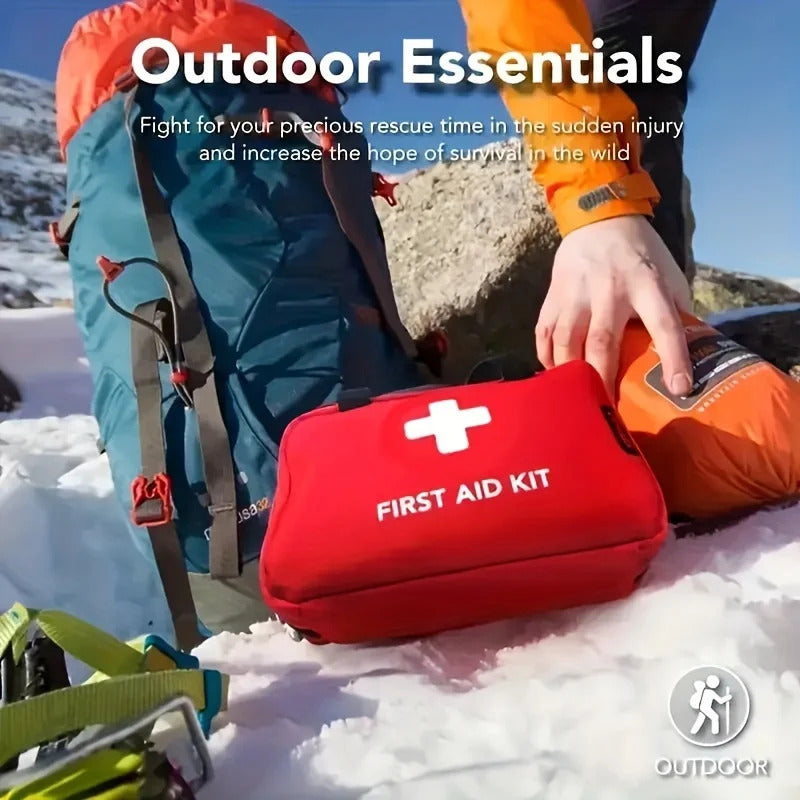 260pcs Deluxe First Aid Kit - Essential Emergency Supplies for Home, Outdoor Adventure and Camping Safety