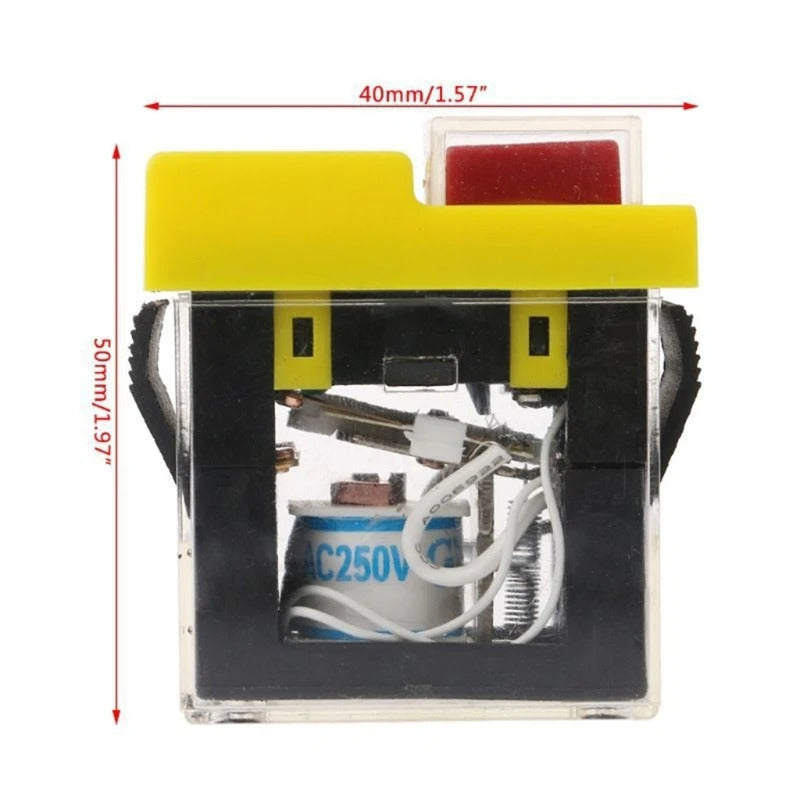 Waterproof and Dustproof Momentary Electromagnetic Switches, 250V, 2-Button, Machine Safety Switches, KJD6, 5E4