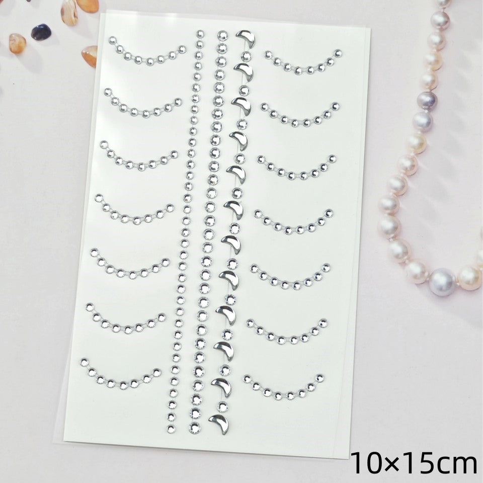 Glitter Gradient Butterfly Wing Tattoo Eye Corner Face Stickers Children's Eye Makeup DIY Stickers Fish Scale Performance Catwalk
