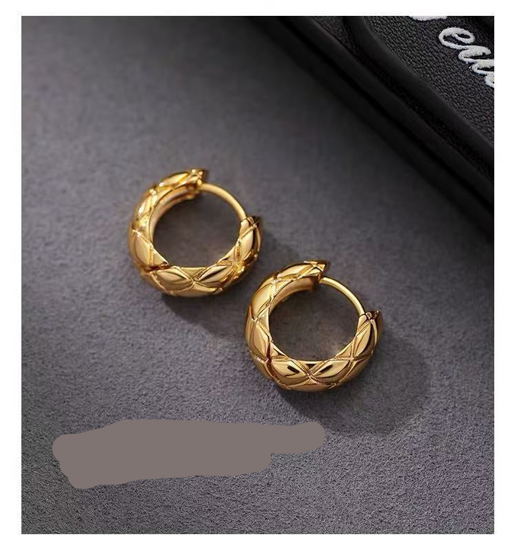 925 Silver Needle Liu Yifei Style Circle Earrings Light Luxury Studs 2025 New High-end Women's Earrings
