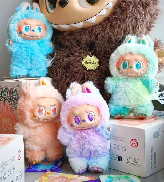 Labubu V1 V2 V3 Series Genuine The Monsters Blind Box Macaron Sitting Party Vinyl Face Doll Trendy Pendant Ornament Toys Gift
