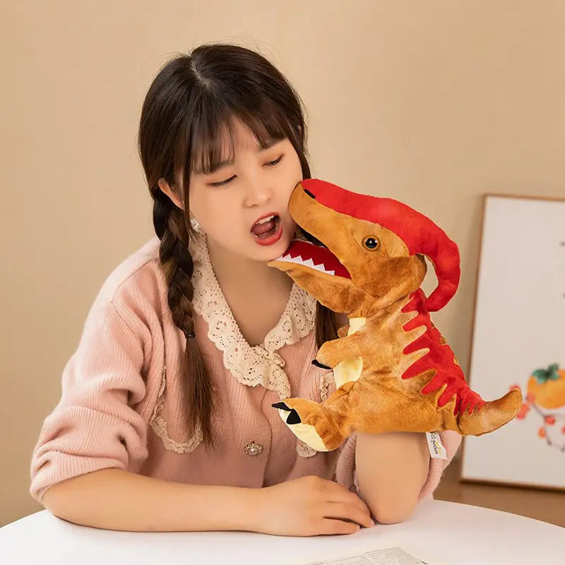 Stuffed Plush Dinosaur Toys Hand Finger Story Puppet Kawaii Dolls Educational Baby Toys Tyrannosaurus Rex Children Gift