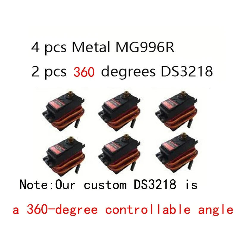 6 DOF Robot Arm Kit Manipulator Metal Alloy Mechanical Arm Clamp Claw Kit MG996 Robot DIY kit with Open Source Code and Tutorial