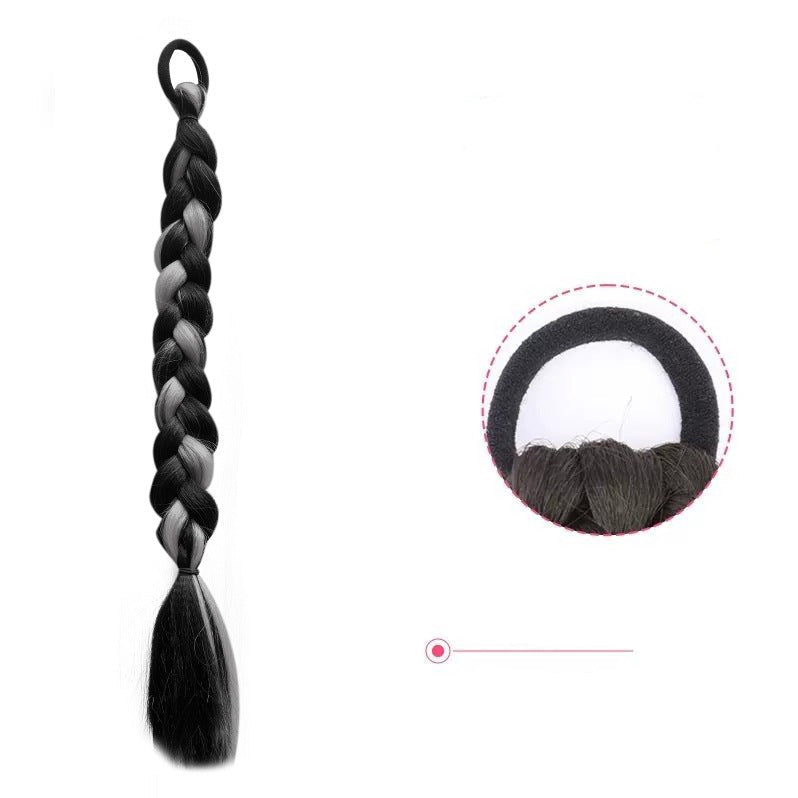 Colorful Ropes Boxing False Braids Hot Girl Sweet Cool Personality High-Temperature Fiber Handmade Braid Dreadlocks Source Factory in Stock Stable