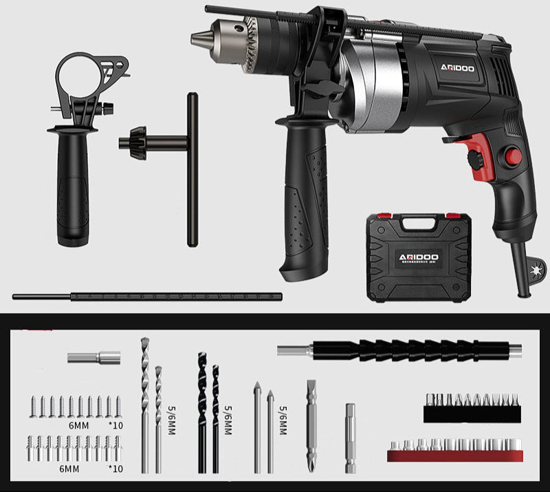 Electric Hand Drill 220V Impact Drill Household Punching Multifunctional Electric Switch Electric Screwdriver Tool Small Pistol Electric Drill