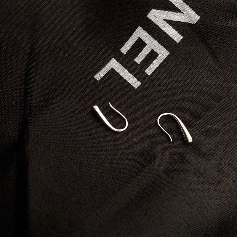 No Need to Remove Earrings While Sleeping for Women, Minimalist Style, Simple and Elegant, Internet Celebrity Ear Hooks, Small Silver Stud Earrings