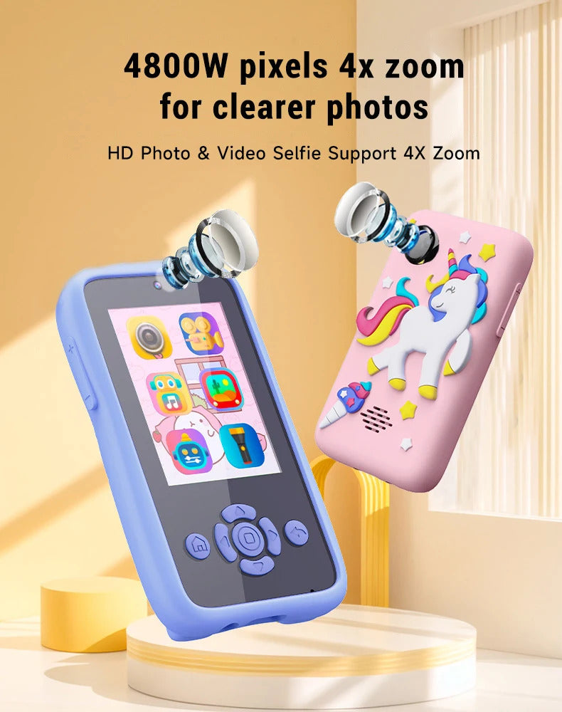 Baby Phone Toys Smart Phone Camera Toys Cartoon Musical Mini  Cellphone Learning Toy Silicone cover Toy Kids Digital Camera Gift