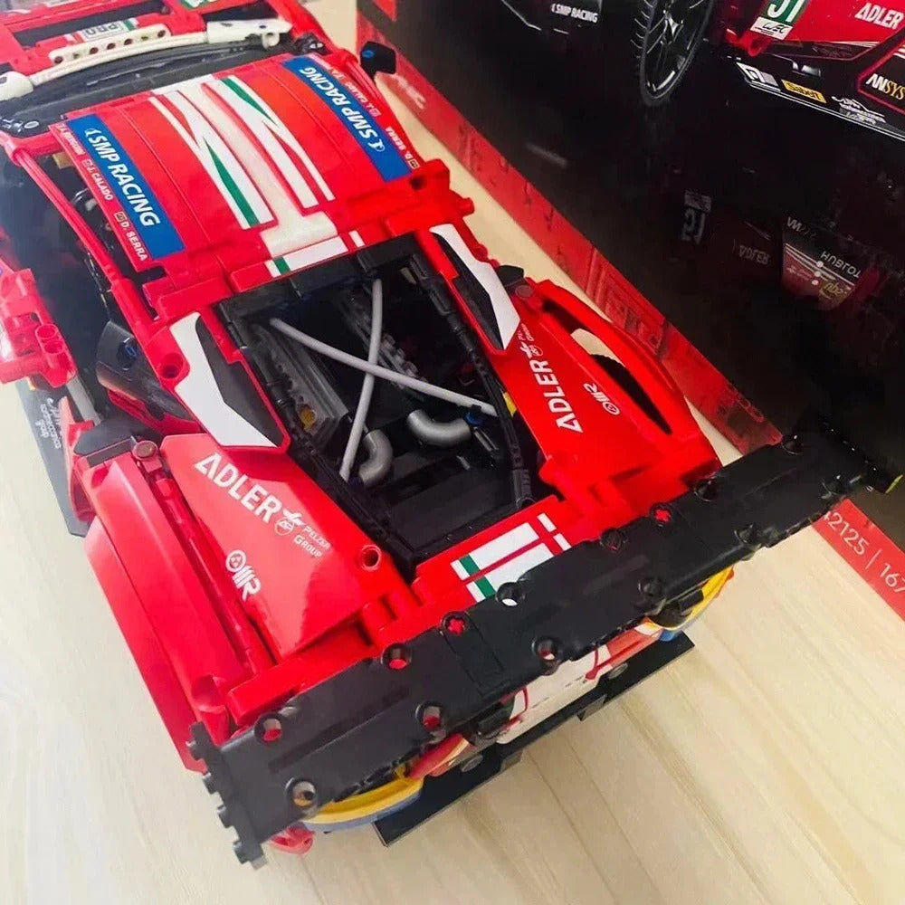 TECHNICAL 488 GTE Ultimate MOC Race Car Building Set 1684PCS Advanced Engineering Model STEM DIY Vehicle Bricks 42125