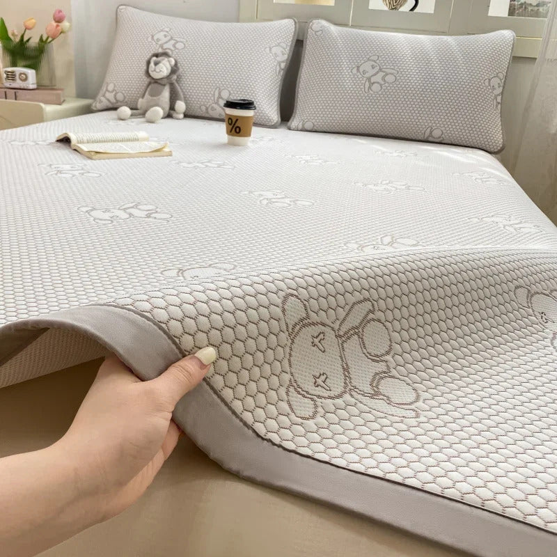 New Ice Bean Summer Mat for Bed  Air-Permeable Sleeping Naked Cooling Mat Adult Child Coolness Soft Bed Mat Cool Down Bed Pad