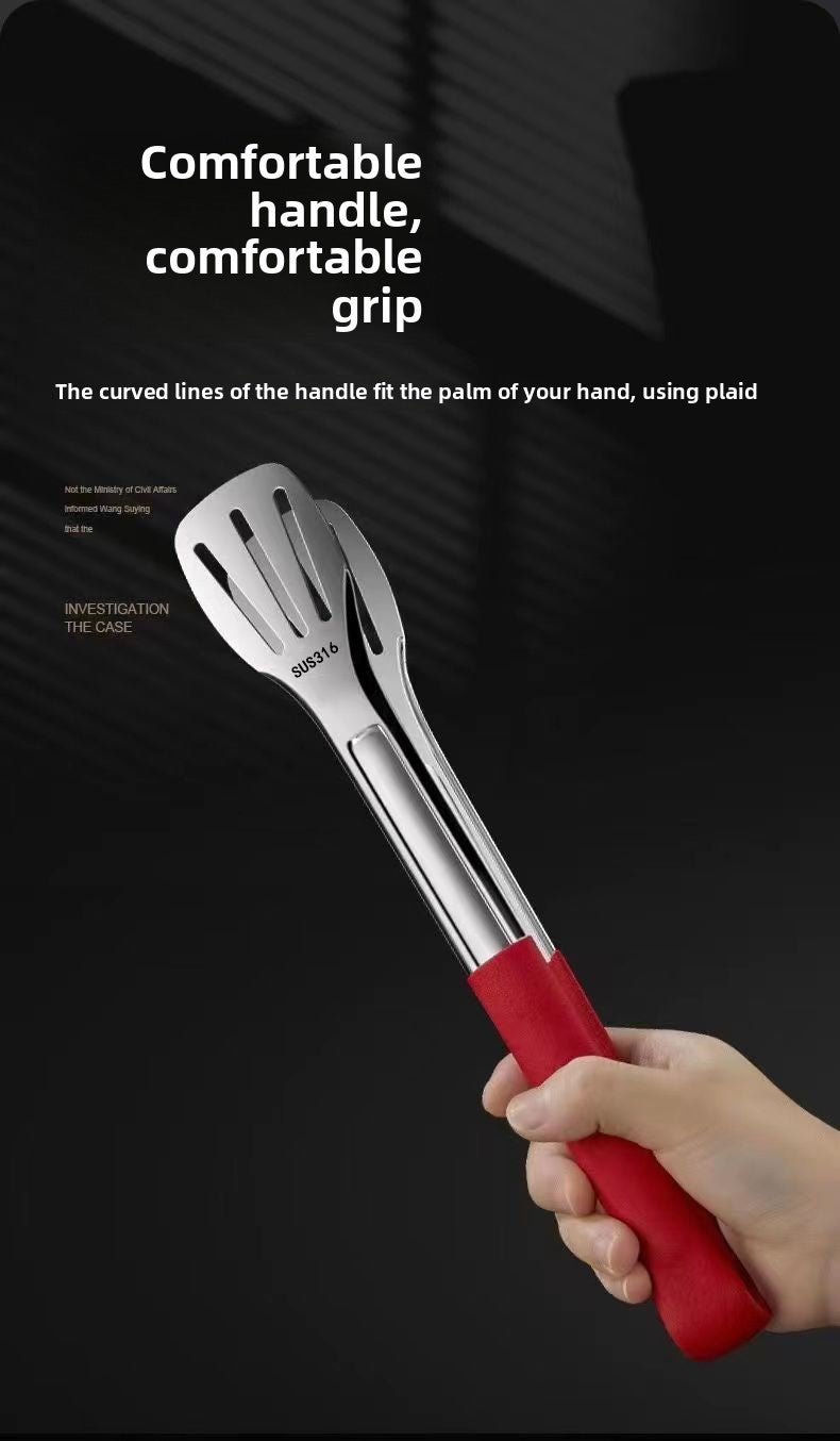 Extra Thick 316 Stainless Steel Food Tongs BBQ Tongs Meat Tongs Steak Tongs Kitchen Food Tongs Baking Bread Tongs