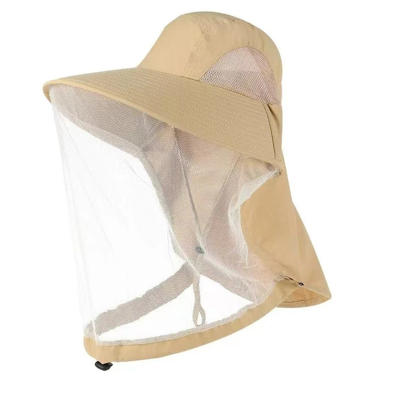 Outdoor Anti Mosquito Hat Summer Anti UV Sun Protective Fishing Cap Breathable Mesh Face Cover Camping Hiking Insect Proof Hat