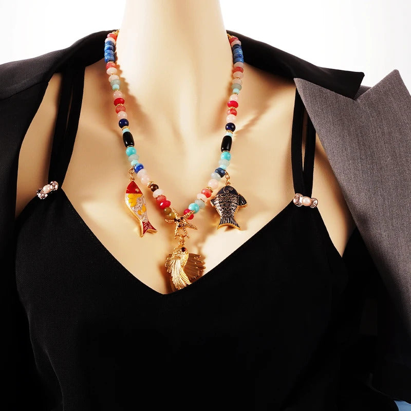 red Pepper Necklaces for Women Multilayer Collar Chain Verse Christian Jewelry 18K Gold Choker Plated/Stainless