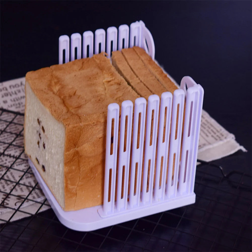 Toast Bread Slicer Stand DIY Foldable Toast Loaf Slicing Machine Multifunctional Bread Cutting Guide Tool for Homemade Bread