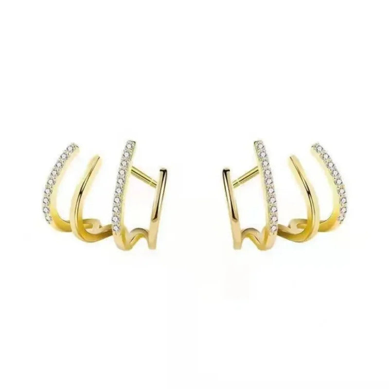 Fashion Exquisite Rhinestone Decor Ear Cuff Earring for Woman 2023 New Arrival Christmas Gift Stud Earrings Fashion Jewelry