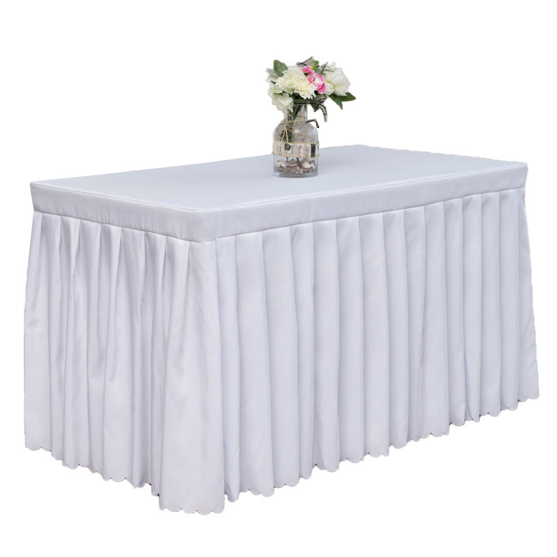 Wholesale Supply Polyester Plain Weave Table Skirt Cover Modern Simple Hotel Banquet Polyester Tablecloth Hotel Restaurant Tablecloth