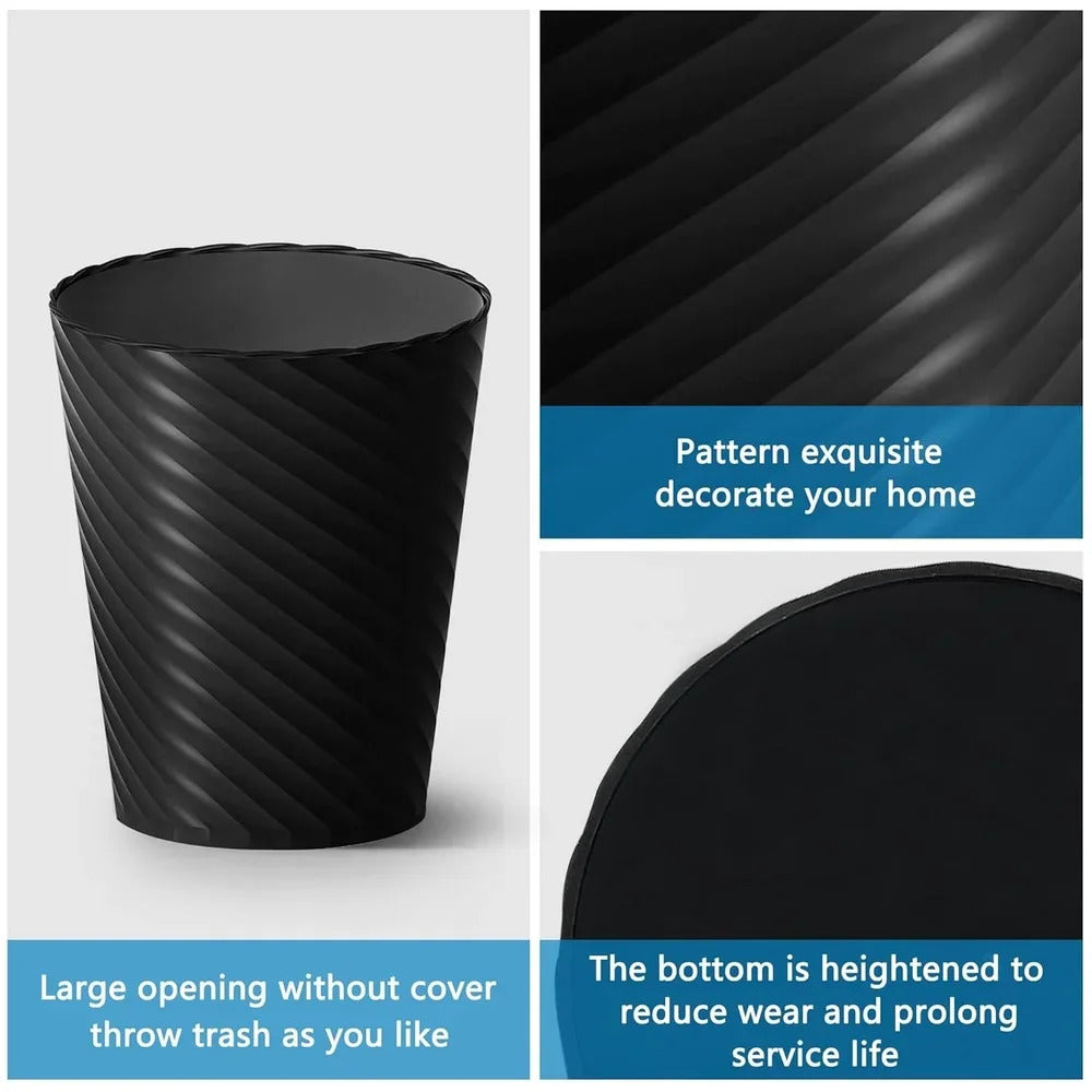 Bathroom Trash Can 3 Pack Small Round Garbage Bin with Trash Bags Sturdy Plastic Waste Basket Home Office Kitchen Bathroom