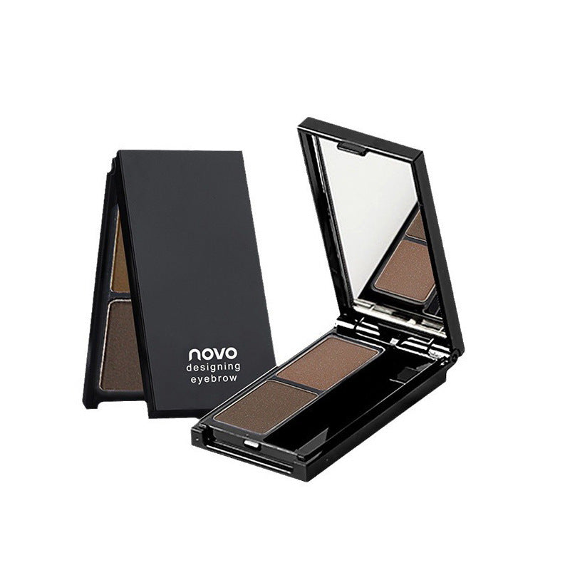 NOVO Makeup Natural Two-Tone Eyebrow Powder Two-Tone Gradient Eyebrow Powder Contour Nose Shadow Powder Easy to Apply Waterproof Non-Smudge