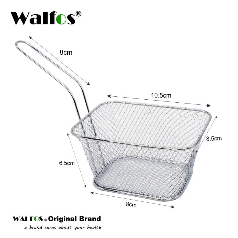 Stainless Steel Steamer Chips Mini Frying Basket Strainer Fryer Kitchen Cooking Chef Basket Colander Tool French Fries Basket