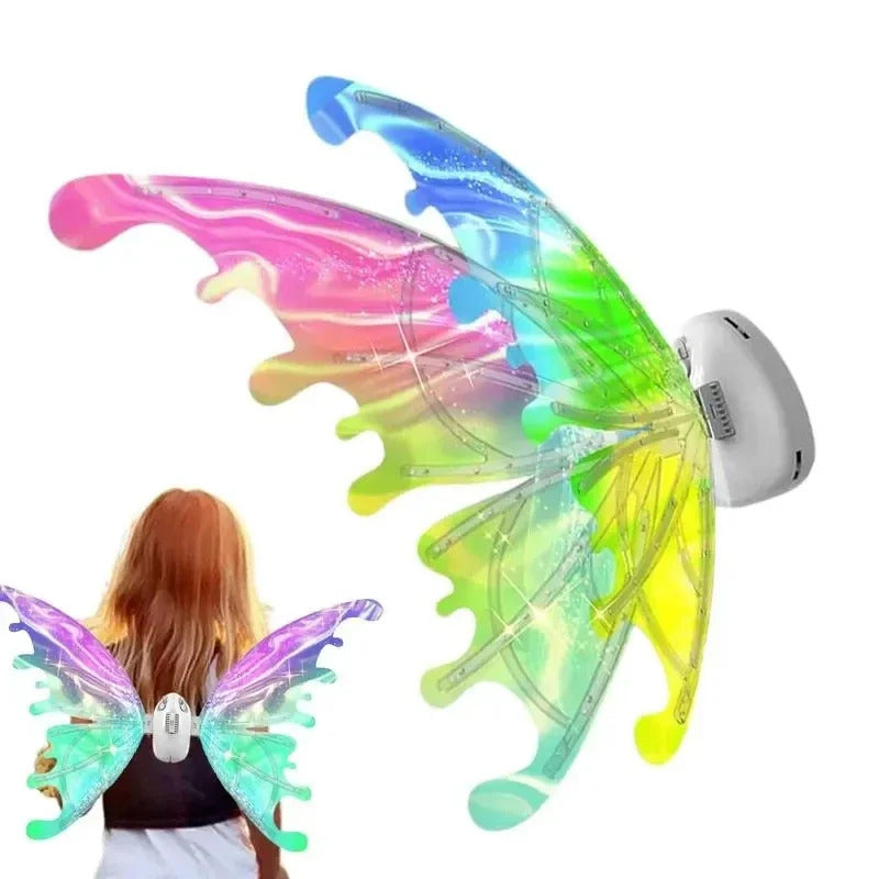 Electric Butterfly Wings Elf Wings Costume Magic Led Bats Wing Cosplay Dress Up For Kids Cats Dogs Halloween Fit Children Gift