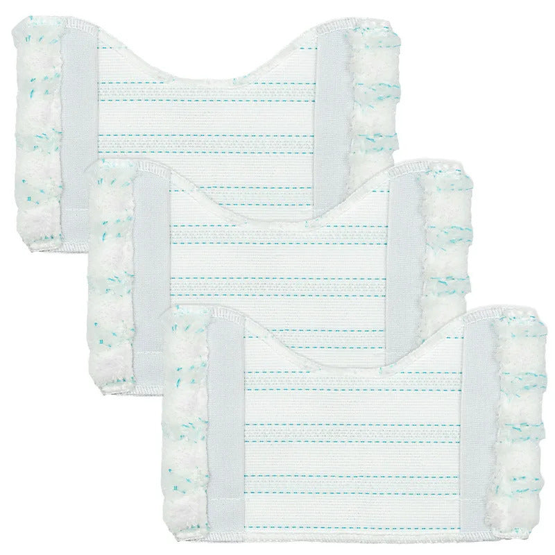 Microfiber Rags Cover for Leifheit Tile and Bathtub Wiper, Flexible Pad, Dry and Wet Usage, Mop Floor Clean Cloths, 3PCs