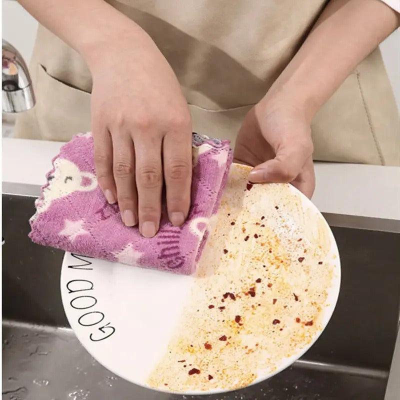 Microfiber Cloths Hand Towels Dishcloth Utensils For Kitchen Hydrophilic House Things Wiper Dishwashing Useful Cheapest Goods