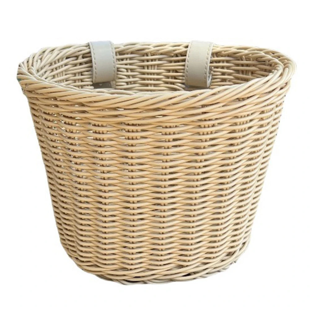 Bicycle Front Basket Adjustable Traditional Bicycle Basket Waterproof Hand Woven Bike Basket Vintage Gift for Colleagues Friends