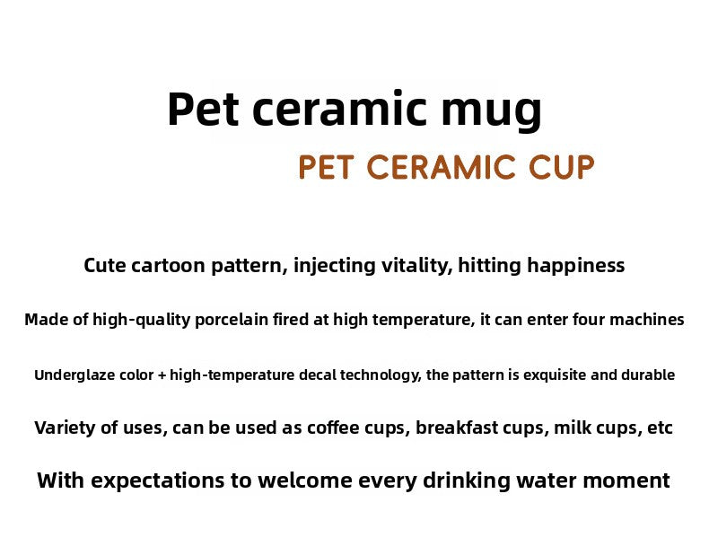 Cute Wave Point Ceramic Cup Mug Home Coffee Cup Couple Cartoon Creative Water Cup Ceramic Breakfast Cup