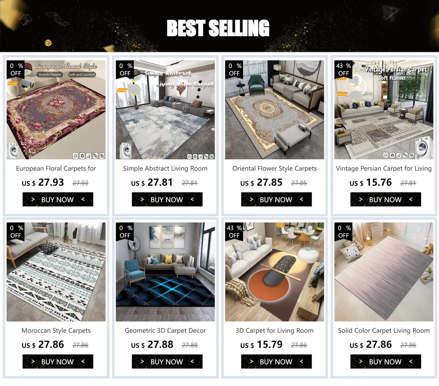 Luxury Modern Geometric Living Room Carpets Home Decoration Golden Green Rugs for Bedroom Washable Fluffy Large Area Mat Bedside