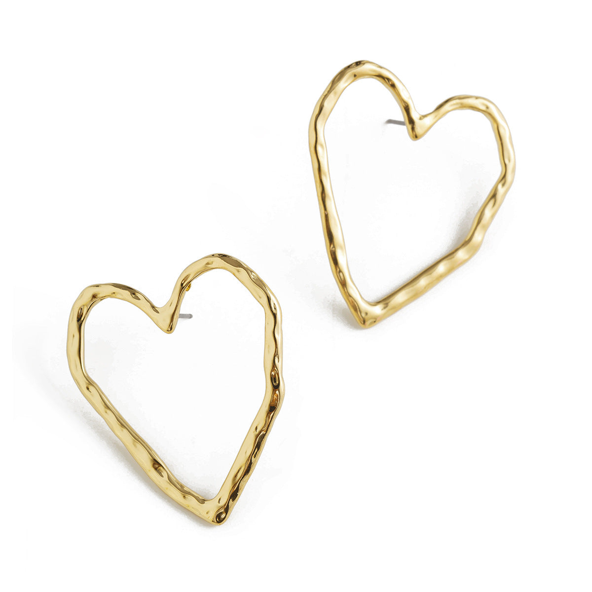 Personalized pleated hollow heart earrings various combinations of sunflower alloy earrings