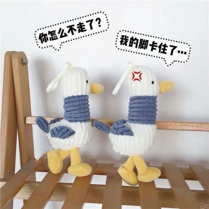 Cute Cheer Duck Pendant Creative Ugly Cute Struggling Duck Keychain Clothes Backpack Decoration Plush Toy Small Pendant