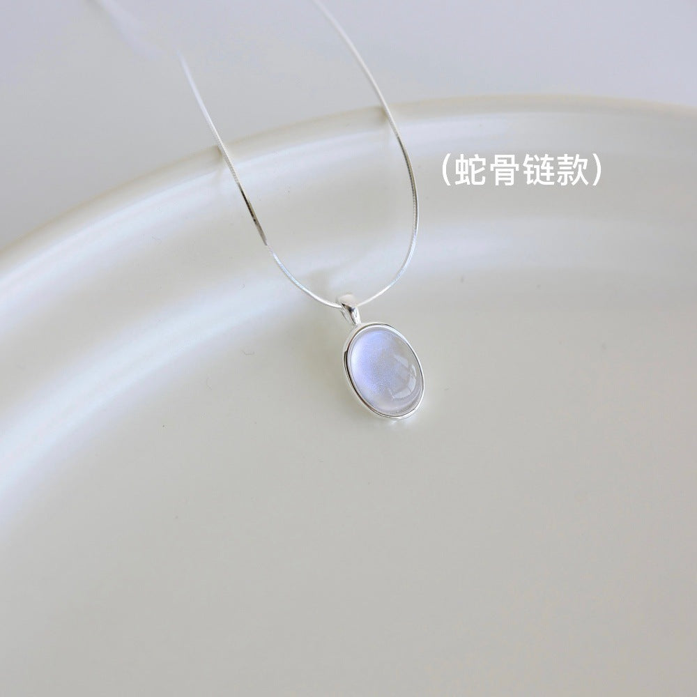 Liluo New S925 Sterling Silver Pearl Necklace Accessories for Women, Non-Fading, High-End Feel, Versatile Spring and Summer Clavicle Chain Wholesale