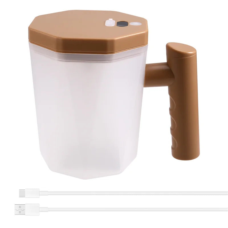 Efficient-Office & Home Essential: Digital Rechargeable Self-Stirring Coffee Mug, Automatic Drink Mixer