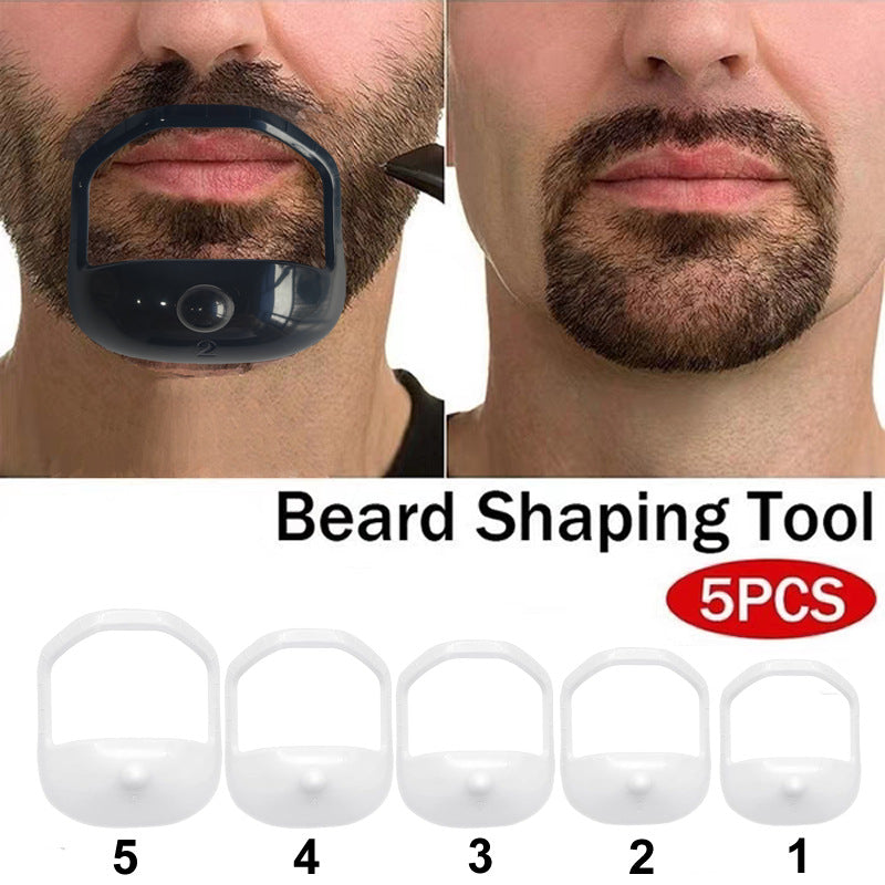 Cross-Border One Piece Dropshipping Beard Modeling Template 5-Piece Beard Modeling Template 5PCs Beard Guide 6