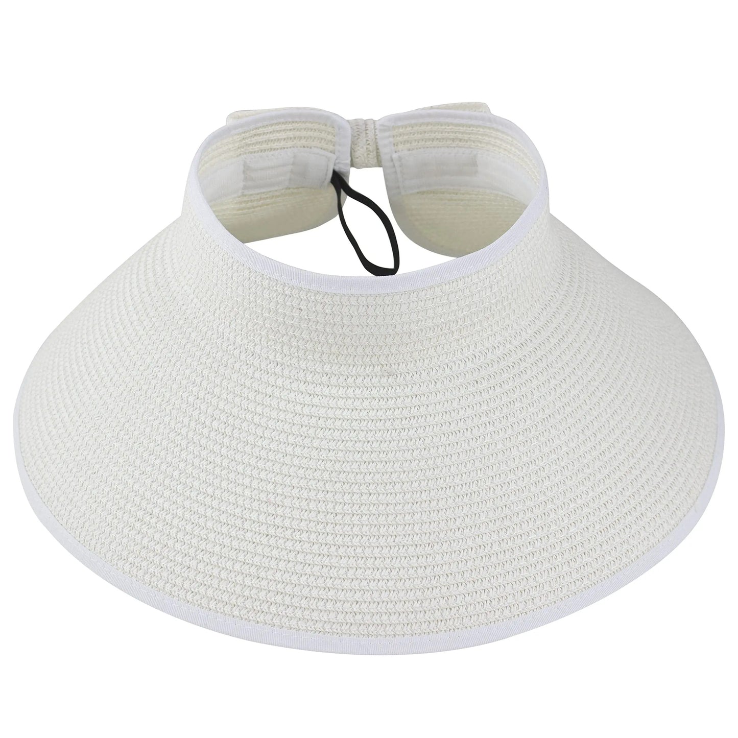 2023 New Women Roll Up Sun Visor Wide Brim Straw Hat Summer Foldable Packable UV Protection Cap for Beach Travel Bonnet