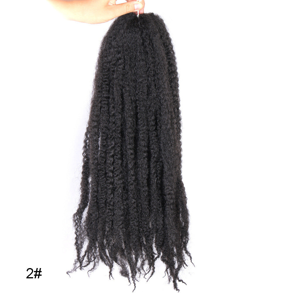 Large Caterpillar Dreadlock Wig Crochet Fluffy Braids Afro Kinky Curly Marley Braids