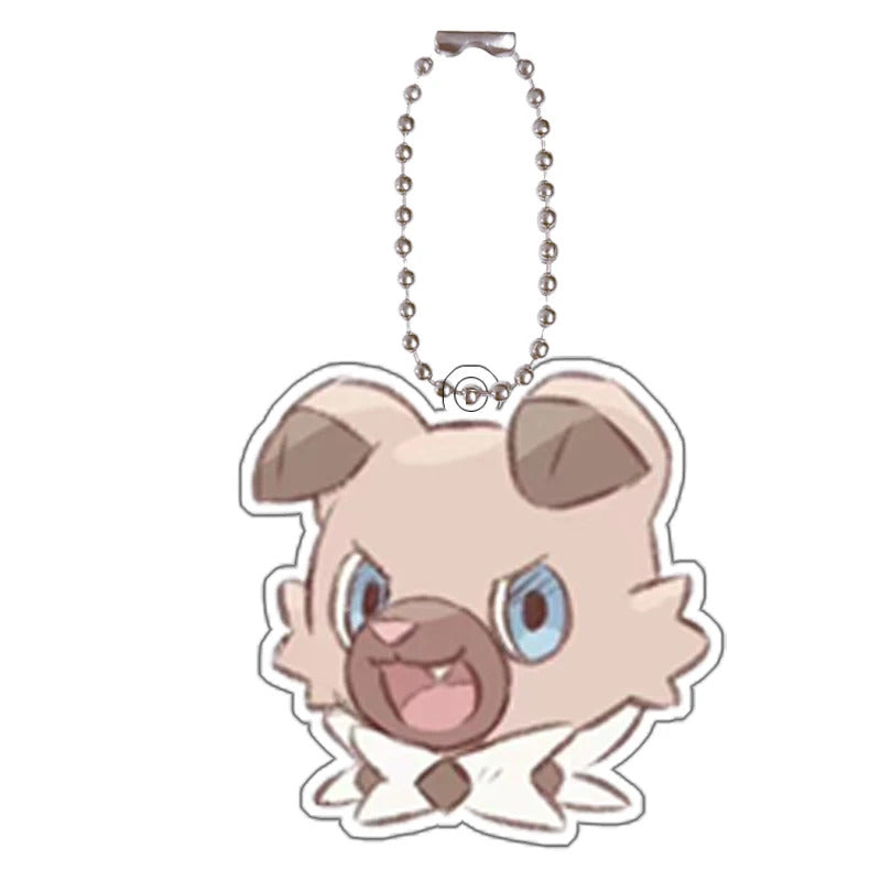 Pokemon Floragato Raichu Rockruff self-Made Cartoon Acrylic Key Chain Backpack Accessories Pendant Anime Classics Collection